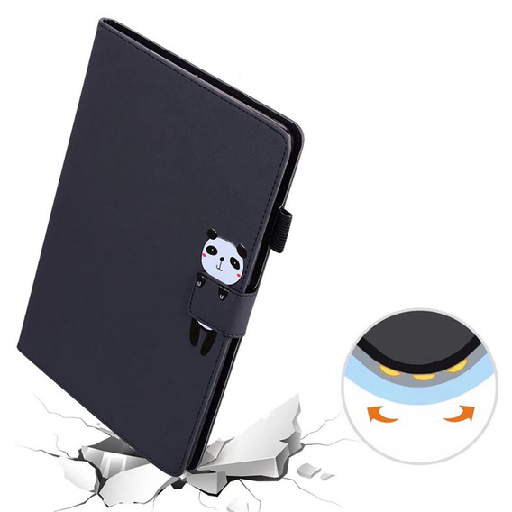 Tok iPad 10.2" 2021/2020/2019 (9/8/7 gen.), pánttal, animal, fekete