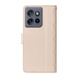 Flap tok Motorola Edge 50 Neo / Motorola ThinkPhone 25, Rhombus Crossbody Leather, bézs színű