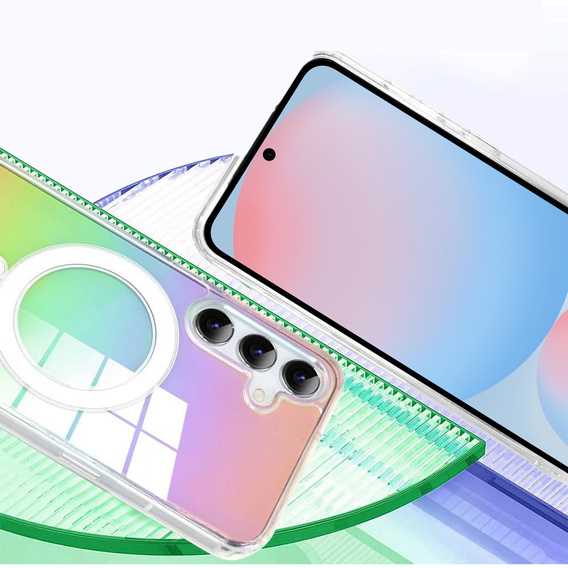 Tok a Samsung Galaxy S24 FE, Fusion Hybrid, MagSafe-hoz, többszínű + üveg a képernyőhöz