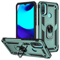 Páncélozott telefontok a Motorola Moto E20/E30/E40, Nox Case Ring, zöld