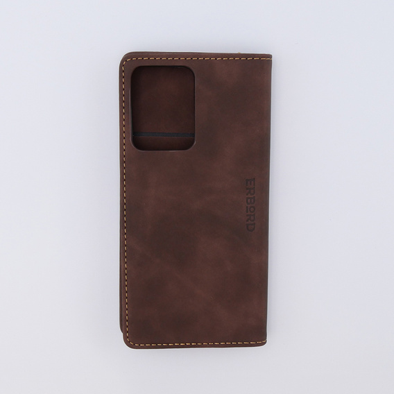 Telefontok a Xiaomi Redmi Note 12 5G / Poco X5 5G, ERBORD Vintage, pénztárca patenttal, kávé