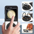 Tok Samsung Galaxy Z Flip7 FE / Z Flip6, Corners Dropproof, MagSafe-hoz, átlátszó / fekete