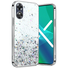 Telefontok a Oppo A17, Glittery, átlátszó