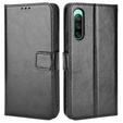 Pattintható tok a Sony Xperia 10 IV, Wallet, fekete