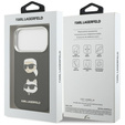 Karl Lagerfeld Grained Karl & Choupette Heads Pins & Logo tok iPhone 17 Pro-hoz