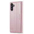 CASEME flip tok Samsung Galaxy A14 5G, Waxy Textured, rózsaszín