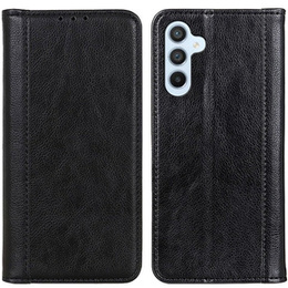 Telefontok a Samsung Galaxy M34, Wallet Litchi Leather, fekete