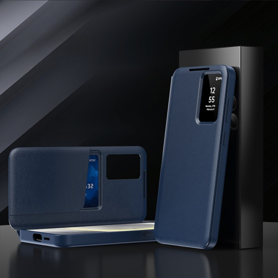 Flip tok Samsung Galaxy S25, Smart View Wallet, kék