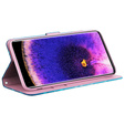 Pattintható tok a Oppo A17, Wallet Light Spots Decor Butterfly, kék