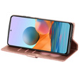 Pattintható tok a Samsung Galaxy A55, Wallet Zipper Pocket Glittery, rózsaszín rose gold