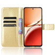 Pattintható tok a Oppo Reno 12FS / 12F, Crazy Horse Wallet, arany
