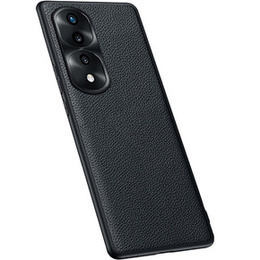 Bőr tok Honor 70 5G, leather hybrid, fekete