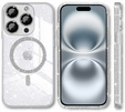 Tok iPhone 16 Pro-hoz, ERBORD Glitter MagSafe, átlátszó + képernyőüveg