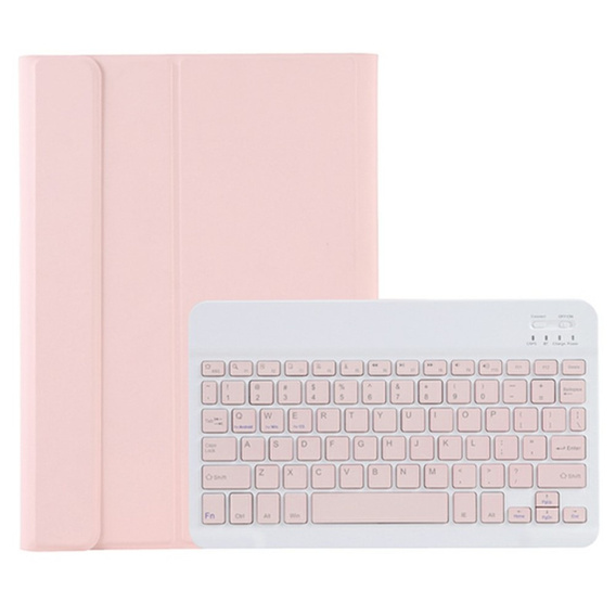 Tok + billentyűzet Samsung Galaxy Tab A9+, Leather Pen Slot, rózsaszín rose gold