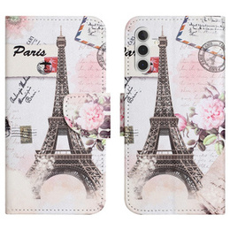 Pattintható tok a Samsung Galaxy M15 5G, Wallet, Eiffel Tower