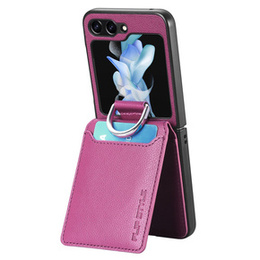 Tok Samsung Galaxy Z Flip7 FE / Z Flip6, Card Slot Ring Case, lila