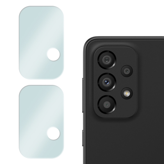 2x ERBORD edzett üveg a kamera számára, hogy Samsung Galaxy A33 5G, átlátszó