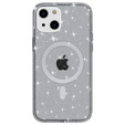 Tok iPhone 14 Plus, Glittery, MagSafe-hoz, fekete