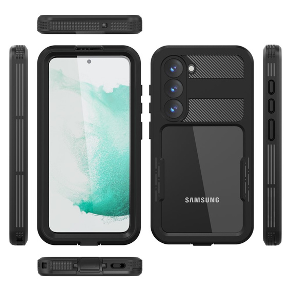 IP68 vízálló tok a Samsung Galaxy S23, fekete