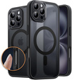 Tok iPhone 16 Pro-hoz, MagSafe, ERBORD Matt Case, fekete + képernyőüveg