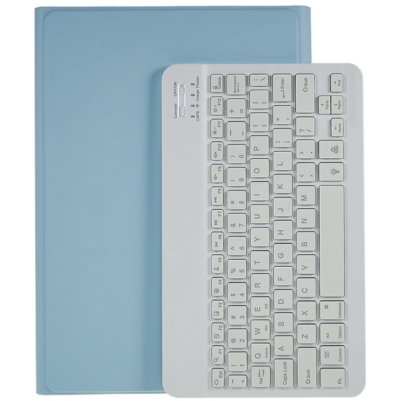 Tok + billentyűzet Galaxy Tab S7+ Plus / S8+ Plus /S7 FE T730 T733, Pen Slot, kék