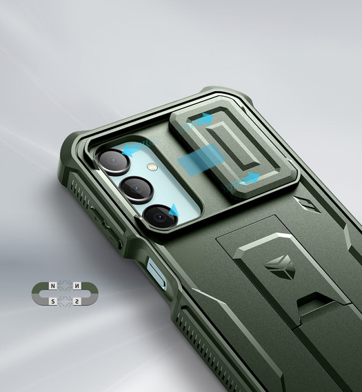 Páncélozott tok a Samsung Galaxy A16, Dexnor Full Body (Two Frames), zöld