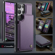 CASEME flip tok Samsung Galaxy S25 Ultra, Litchi Wallet, lila
