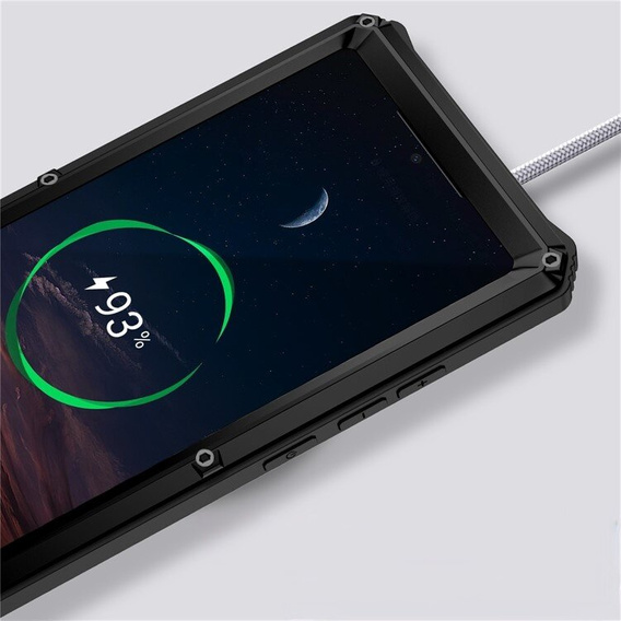 Páncélozott tok a Samsung Galaxy S24 Ultra, R-JUST, ezüst
