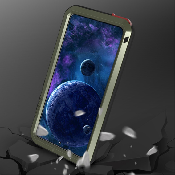 Love Mei Telefontok a Samsung Galaxy A52/A52s, armored with glass, zöld