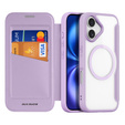Dux Ducis tok iPhone 17-hez, Skin X Pro, patenttal, MagSafe-hoz, lila