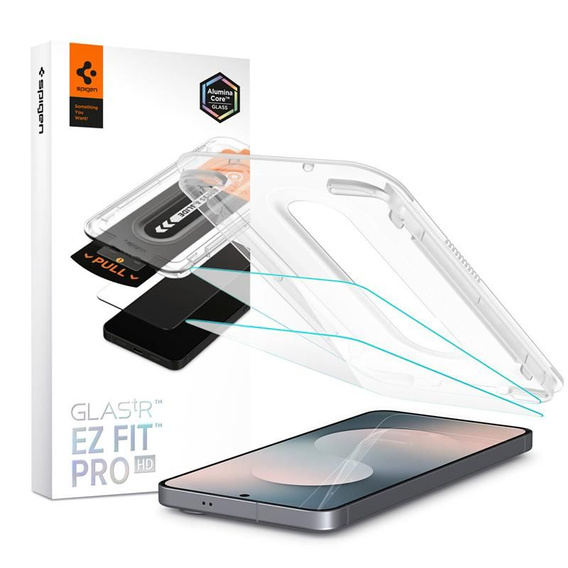Spigen Glas.tR EZ Fit Pro HD 2 db-os edzett üveg Samsung Galaxy S25 FE készülékhez