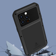 Love Mei Telefontok a iPhone 14 Pro Max, armored with glass, fekete