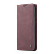 CASEME tok Xiaomi Redmi Note 8 Pro, Leather Wallet Case, piros