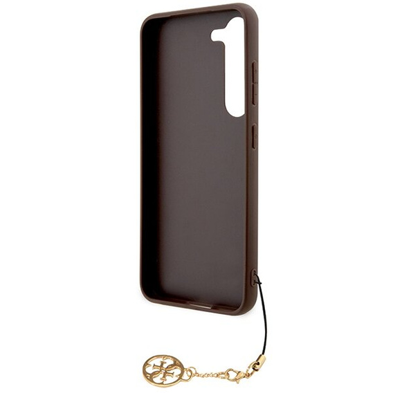GUESS Telefontok a Samsung Galaxy A55, 4G Charms Collection Hardcase, barna