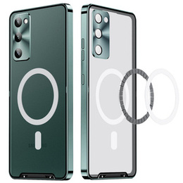 Kameravédő tok Samsung Galaxy S20 FE, CamShield MagSafe, átlátszó / zöld