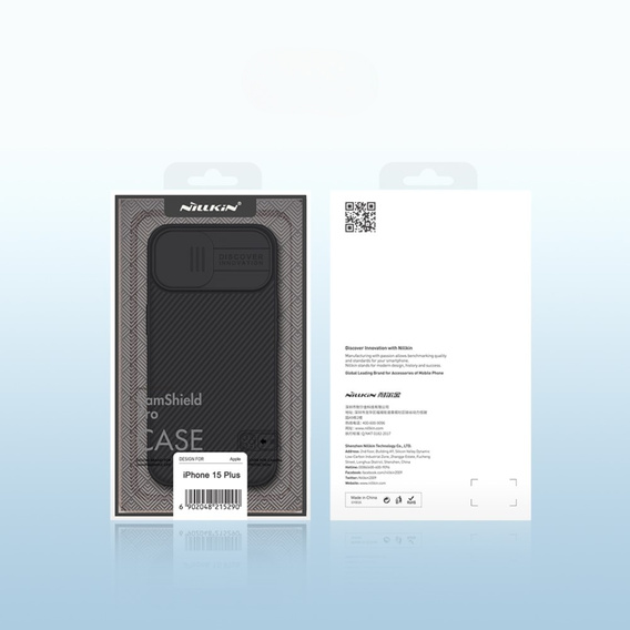 Nillkin páncélozott tok iPhone 15 Plus készülékhez, CamShield Pro, fekete