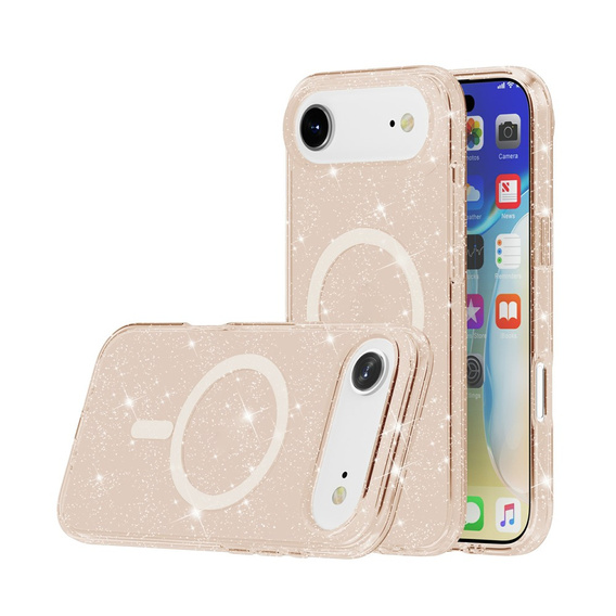 Tok iPhone Air készülékhez, MagSafe, csillogó, áttetsző arany
