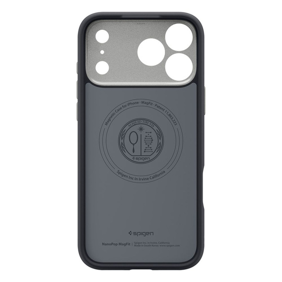 Spigen tok iPhone 17 Pro Max készülékhez, Nano Pop Mag Mag MagSafe, Fekete szezámmag
