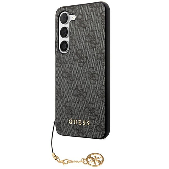 GUESS Telefontok a Samsung Galaxy A55, 4G Charms Collection Hardcase, szürke