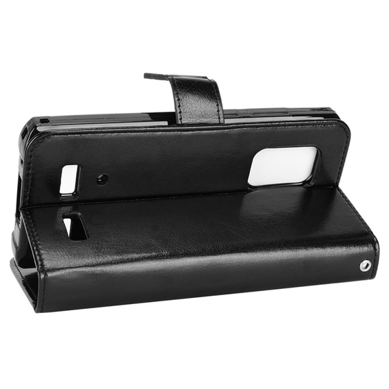 Pattintható tok a Ulefone Armor X10 / X10 Pro, Crazy Horse Wallet, fekete