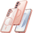 Matt tok iPhone 17 Pro készülékhez, MagSafe-hoz, áttetsző rózsaszínű