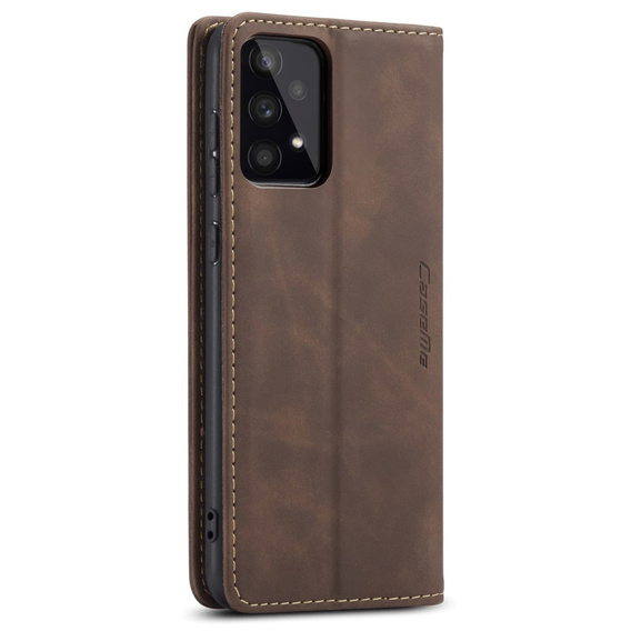 CASEME tok Samsung Galaxy A33 5G, Leather Wallet Case, kávé