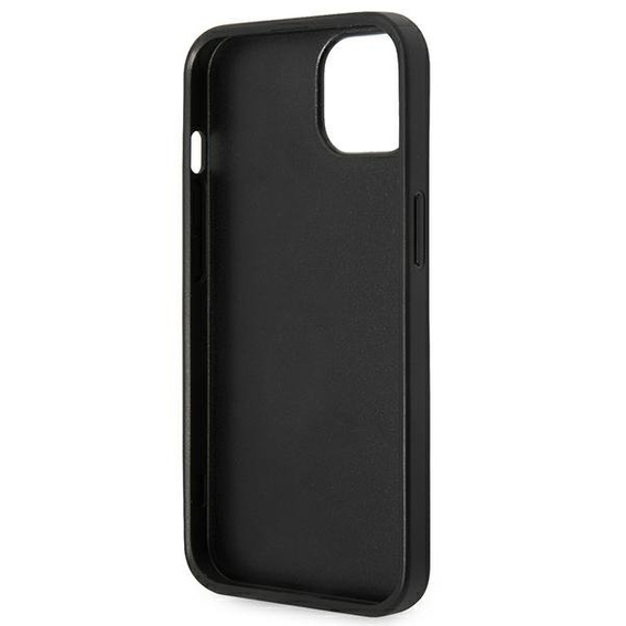 Karl Lagerfeld Telefontok a iPhone 14 Plus, Saffiano Choupette Head Patch, ezüst