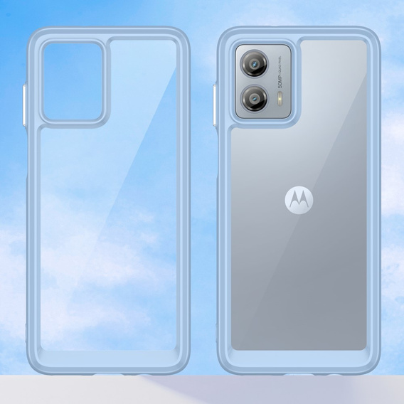 Telefontok a Motorola Moto G53 5G, Fusion Hybrid, átlátszó / kék