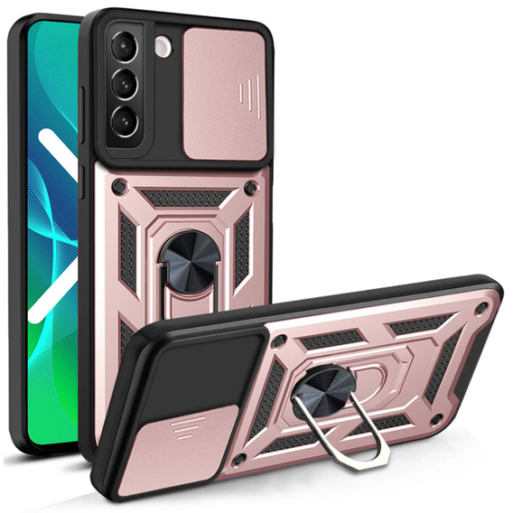 Telefontok a Samsung Galaxy S22 5G, CamShield Slide, rózsaszín rose gold
