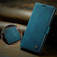 CASEME tok Samsung Galaxy S22 Ultra, Leather Wallet Case, zöld