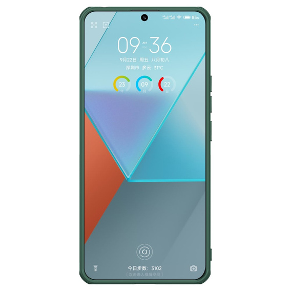 NILLKIN tok Xiaomi Redmi Note 13 Pro 5G, Super Frosted Shield Case, zöld