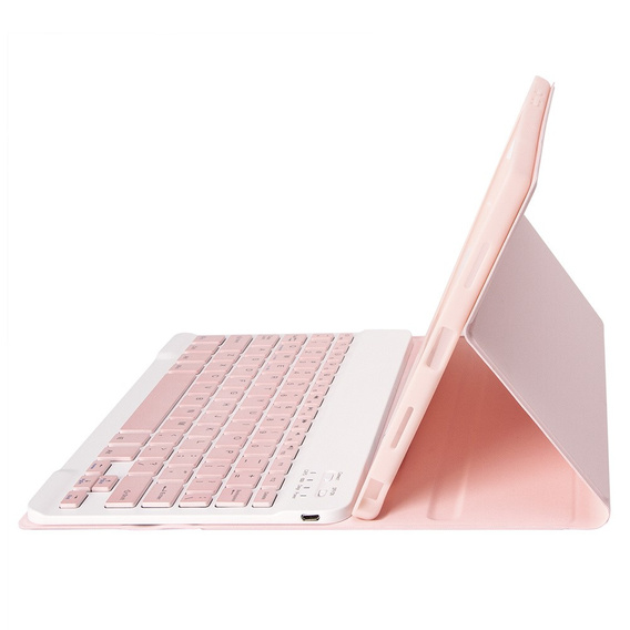 Tok + billentyűzet Apple iPad Air 11" 6 gen. 2024, Leather Pen Slot, rózsaszín rose gold