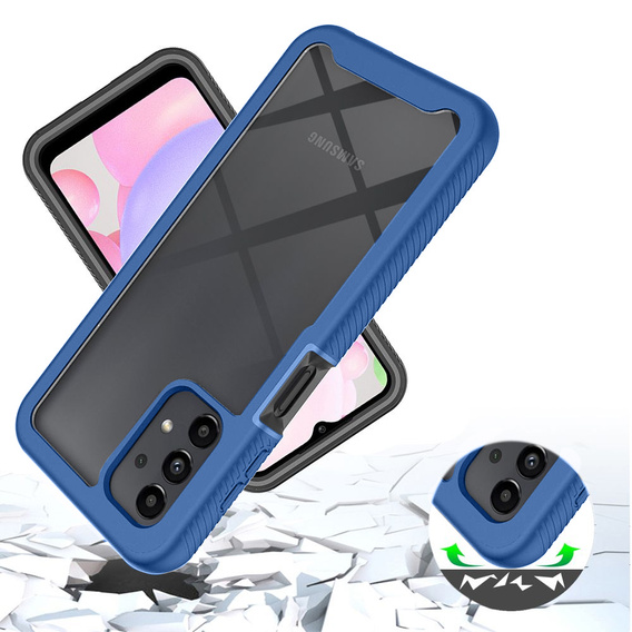 Tok Samsung Galaxy A13 4G készülékhez, Shockproof, fóliával, kék