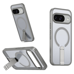 Fusion hibrid tok Google Pixel 10 / 10 Pro készülékhez, MagSafe, állvánnyal, szürke